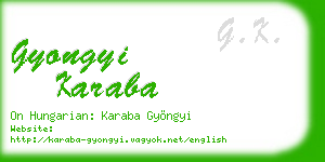 gyongyi karaba business card